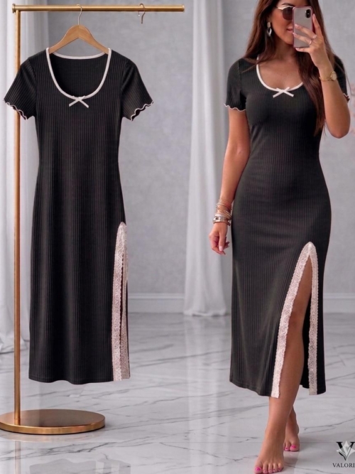 REF 40 | Demi Manche, Robe | Coton, Dentelle